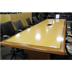 MAPLE INLAY 12' BULLNOSE EDGE BOARDROOM TABLE