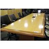Image 1 : MAPLE INLAY 12' BULLNOSE EDGE BOARDROOM TABLE