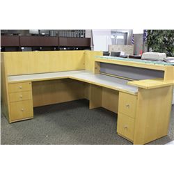 MAPLE GREY INLAY CUSTOM RECEPTION DESK