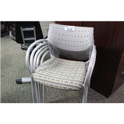 KEILHAUER ALTO GREY STACKING CLIENT CHAIR