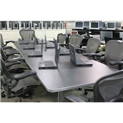 GREY OAK 12' RECTANGULAR BOARDROOM TABLE