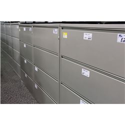 GREY 4 DRAWER LATERAL FILE CABINET