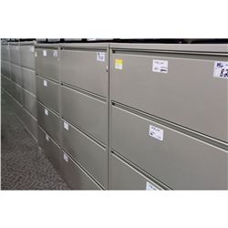 GREY 4 DRAWER LATERAL FILE CABINET