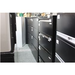 BLACK 4 DRAWER LATERAL FILE CABINET