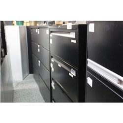 BLACK 4 DRAWER LATERAL FILE CABINET