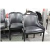 Image 1 : SCALI DURANTE BLACK LEATHER SIDE CHAIR