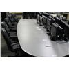 Image 1 : NIENKAMPER GREY 20 X 6' OVAL BOARDROOM TABLE