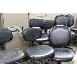 17 BLACK VINYL STENO CHAIRS