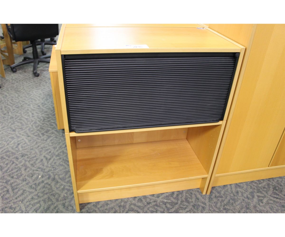 IKEA MAPLE TAMBOUR DOOR BOOKCASE