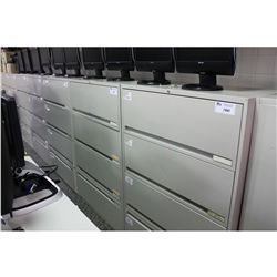 GREY 4 DRAWER LATERAL FILE CABINETS