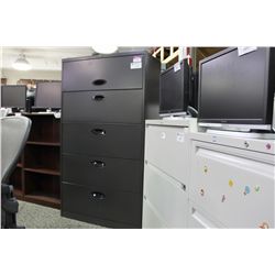 GREY 5 DRAWER LATERAL FILE CABINETS
