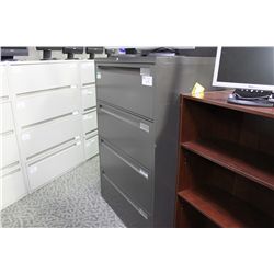 DARK GREY 4 DRAWER LATERAL FILE CABINET