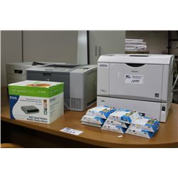 2 PRINTERS & MISC. PRINT SUPPLIES