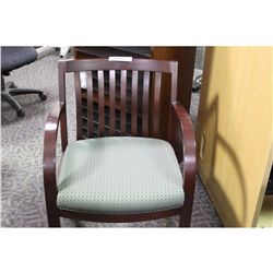 JADE PATTERN MAHOGANY FRAME CLIENT CHAIR