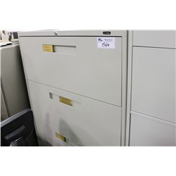 GREY 4 DRAWER LATERAL FILE CABINET