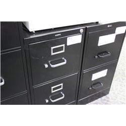 BLACK 2 DRAWER VERTICAL FILE CABINET