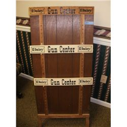 ORIGINAL DAISY WOODEN STOR DISPLAY RACK W/2 EXTRA HEADERS