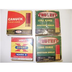 4 ANTIQUE AMMO BOXES - EMPTY