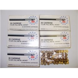 5 BOXES - 250 RDS - 30 CAL CARBINE