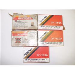 5 BOXES - 25 SHELLS - 12 GA.