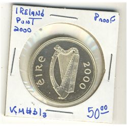 Ireland Punt 2000 Proof Silver.