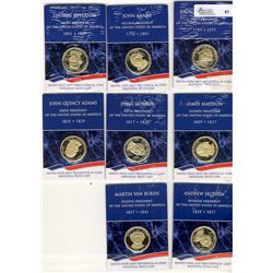 United States 1 Dollars Commemorative Presidents, 1789-1841; George Washington to Martin Van Buren.