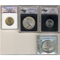 United States 25 Cents 2004 Texas NGS MS-65, 1 Dollar 1926 NGS EF-40, 1 Dollar 1923 CCCS MS-60, 1 Do