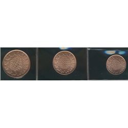 RCM Lot.  Includes Set of 3 Salesman Sample Medallions/Tokens including 35mm Brass, 30mm & 25mm all 