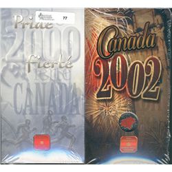 2000 Pride & 2002 Canada Day Coloured 25 Cents in original unopened package. Lot of 2 sets.