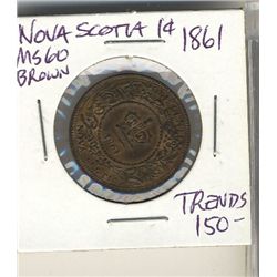 Nova Scotia 1 Cent 1861 UNC.