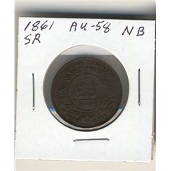 New Brunswick Cent 1861 AU.