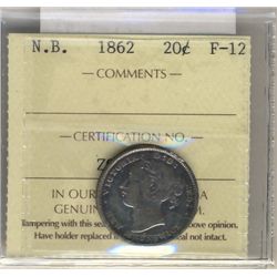 New Brunswick 1862 20 Cents ICCS F12.