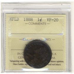 Newfoundland Cent 1888, ICCS VF-20.