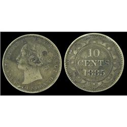 Newfoundland 10 Cent 1885 Fine.