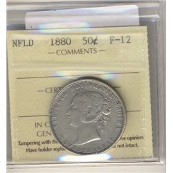 Newfoundland 50 Cents1880, ICCS F-12.