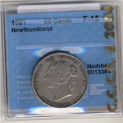 Newfoundland 50 Cents  1881, CCCS F-15