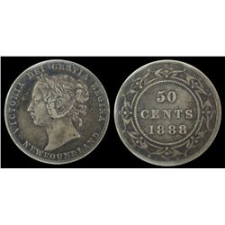 Newfoundland 50 Cents  1888, CCCS VF-30.