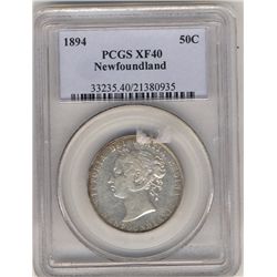 Newfoundland 50 Cents  1894, PCGS XF-40.