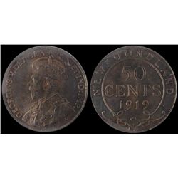 Newfoundland 50 Cents 1919C, ICCS MS-63.