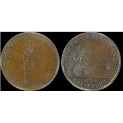 Breton 528, Charlton PC-4, ICCS MS-60. 1852 Penny.