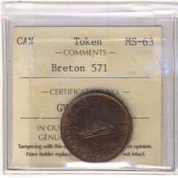 Breton 571, ICCS MS-63.