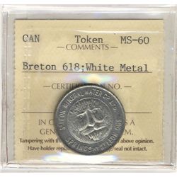 Breton 618, ICCS MS-60; White Metal.