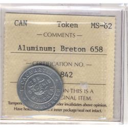 Breton 658, ICCS MS-62; Aluminum.