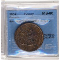 Breton 719, Charlton PC-6D, CCCS MS-60. Bank of Upper Canada Penny.