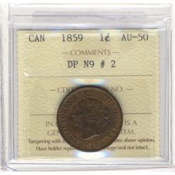 Cent 1859, ICCS AU-50; DP N9 #2.