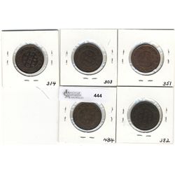 Cents 1882H(2), 1893, 1897 & 1901 all AU to UNC.