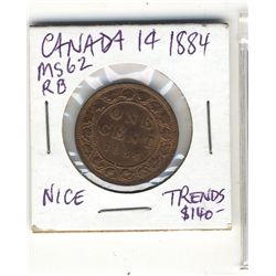 Cent 1884 sharp UNC60+++RB.