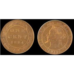 Cent 1894, CCCS MS-63; Red & Brown, Thick 4, GR-222 in hard casing.