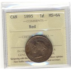Cent 1895, ICCS MS-64; Red.
