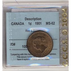 Cents 1901, CCCS MS-62; Red & Brown.